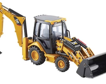 Norscot Cat 432E side shift tractor backhoe+work tools 1:50 scale diecast