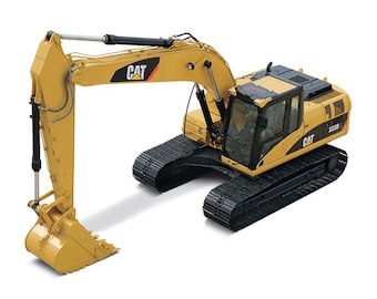 Hydraulische Norscot Caterpillar 323D L graafmachine met metalen rupsen: gegoten schaal 1:50
