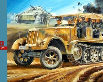 German Army 8 Ton Half track by Hasegawa in 1:72 scale plastic kit