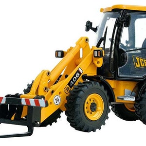 JCB 406 hjullastare med gafflar - Joal 1:35 skala gjuten
