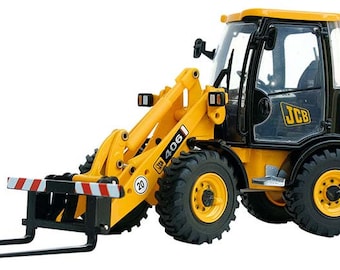 JCB 406 wheel loader with forks - Joal 1:35 scale diecast