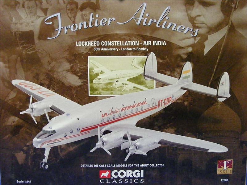 CORGI コーギー 1/144 LOCKHEED エア・インディア Lockheed Constellation AIR INDIA Airplane by Corgi 1:144