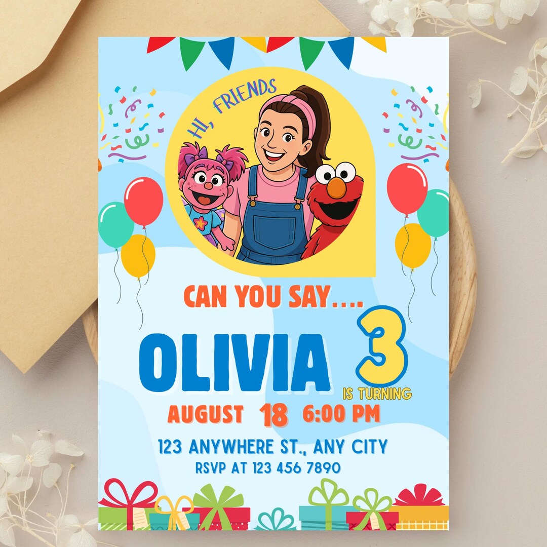 Editable Ms Rachel Invitation, Ms Rachel Birthday Invitation, Digital ...