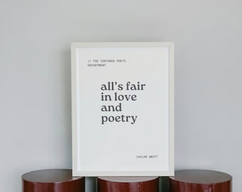 TTPD Lyric Poster: Taylor Swift Album 2024 Väggkonst (Digital Nedladdning)