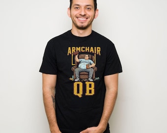 Camiseta de mariscal de campo de sillón – Divertida camiseta para aficionados al fútbol – Camiseta gráfica 100 % algodón