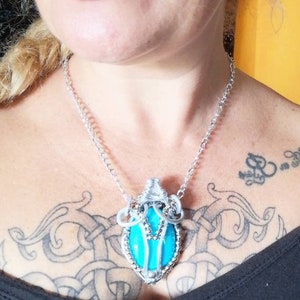 Colgante con piedra Farbe turquesa