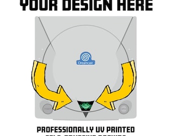 Custom Dreamcast Lid Triangle | Personalized Acrylic Dreamcast Top Badge | UV Printed | Your Art or Custom Design