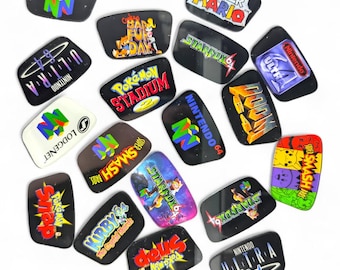 Custom Nintendo 64 System Jewel – UV Printed Acrylic Replacement – Solid or Clear – Personalized N64 Mod