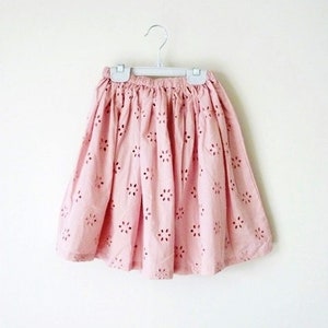 Pink English embroidery skirt 6 years