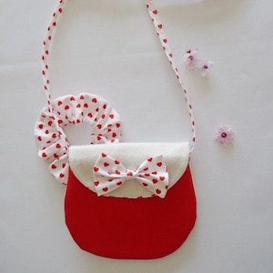 Bag and darling heart red and white ideal gift girl accessory of lolita