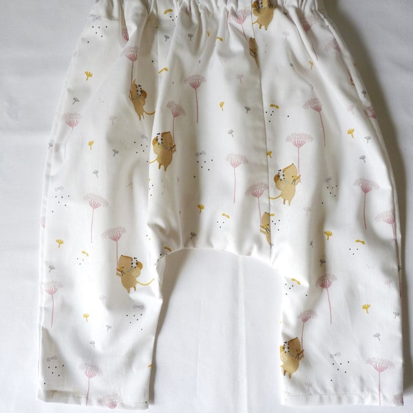 Sarouel bébé fille taille 1 an en coton Pantalon tout-petit Tissu souris