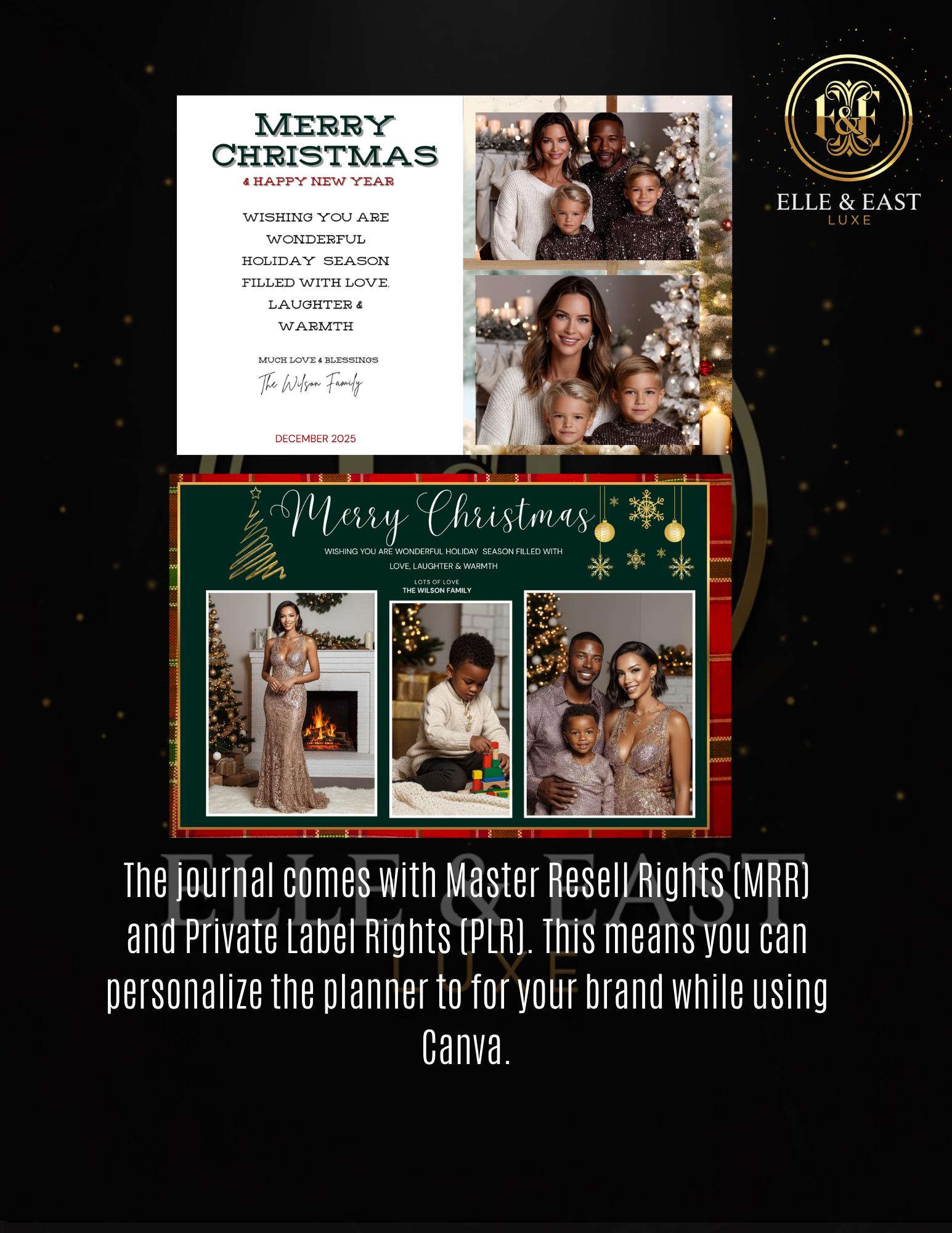 Holiday Photo Card Template, Editable Canva Happy Holidays, Digital ...