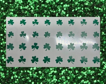 St patricks day Kleeblatt Pflanze Blume Nail Art Sticker Abziehbild