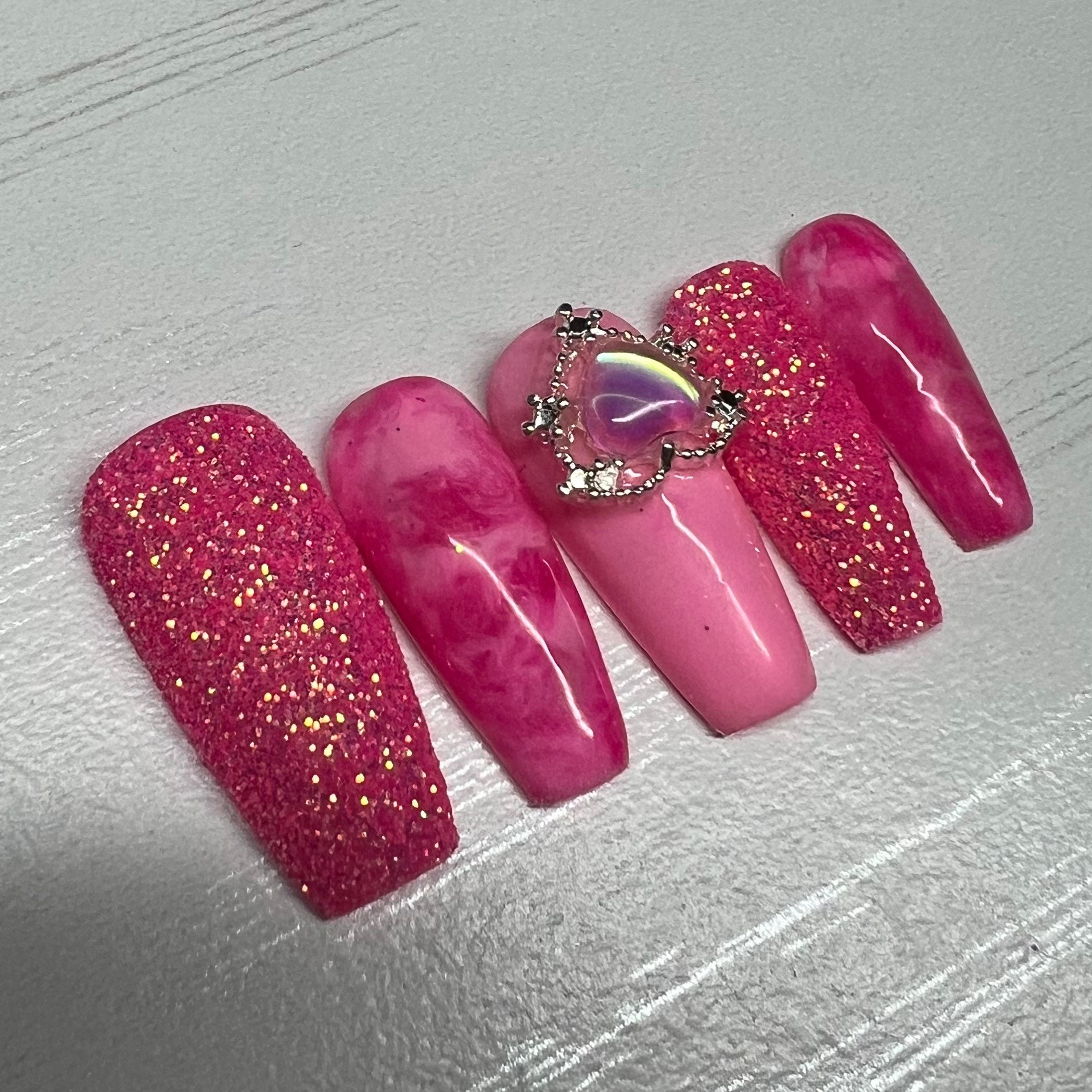 Bright Pink Nails - Etsy Norway Bright Pink Nails - Etsy Norway