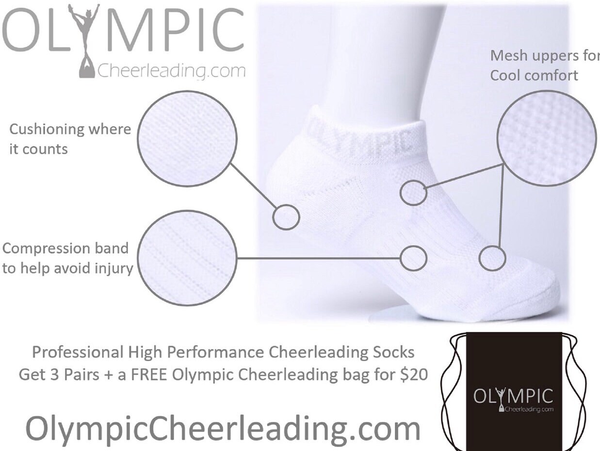 Brand New High Performance Cheerleading Socks X 3 Pairs FREE - Etsy