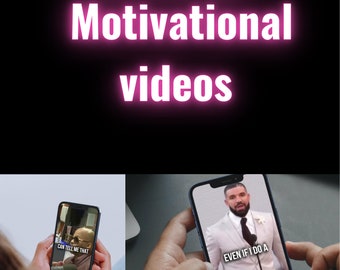 250 Motivation Video Content for Tiktok,Reels,Viral Motivation video for tik tok, Facebook, Instagram, Canva Editable Reels Template, logo