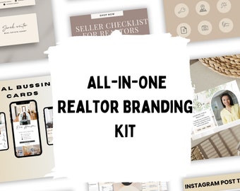 All-In-One Realtor Branding, Realtor Marketing Canva Template, Real Estate Agent Social Media Post Templates, Real Estate Facebook Bundle