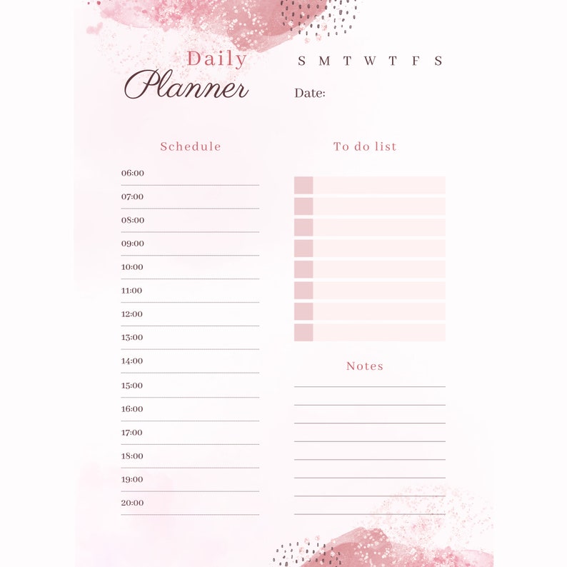 DAILY PLANNER | to Do List | Printable Productivity Day Planner for ...