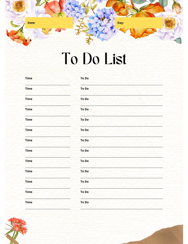 To Do List Printable To Do List Planner Page Productivity image 6