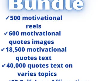 500 Motivation Reels videos, ultimate bundle, Tiktok,Reels,Viral Motivation video, Facebook, Canva Editable Reels Template, logo