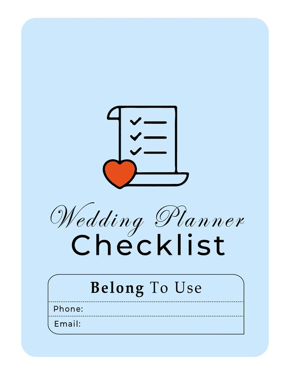 Wedding Planner Printable Printable Wedding Planner Kit Etsy