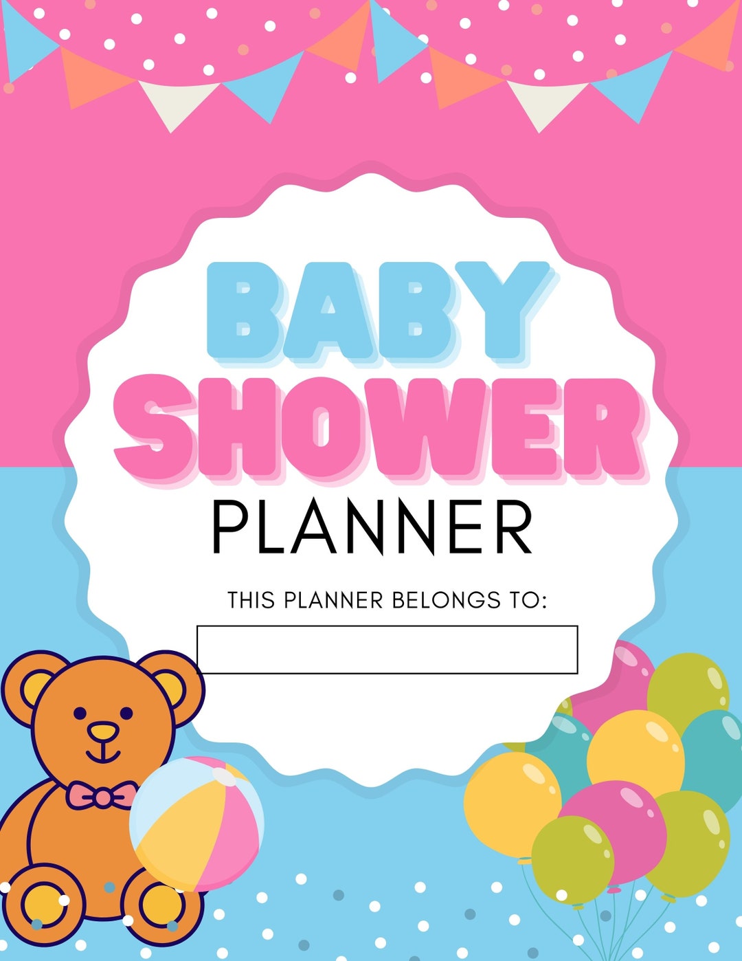 Baby Shower Planner, Printable Baby Shower PDF, Party Planner, Instant ...