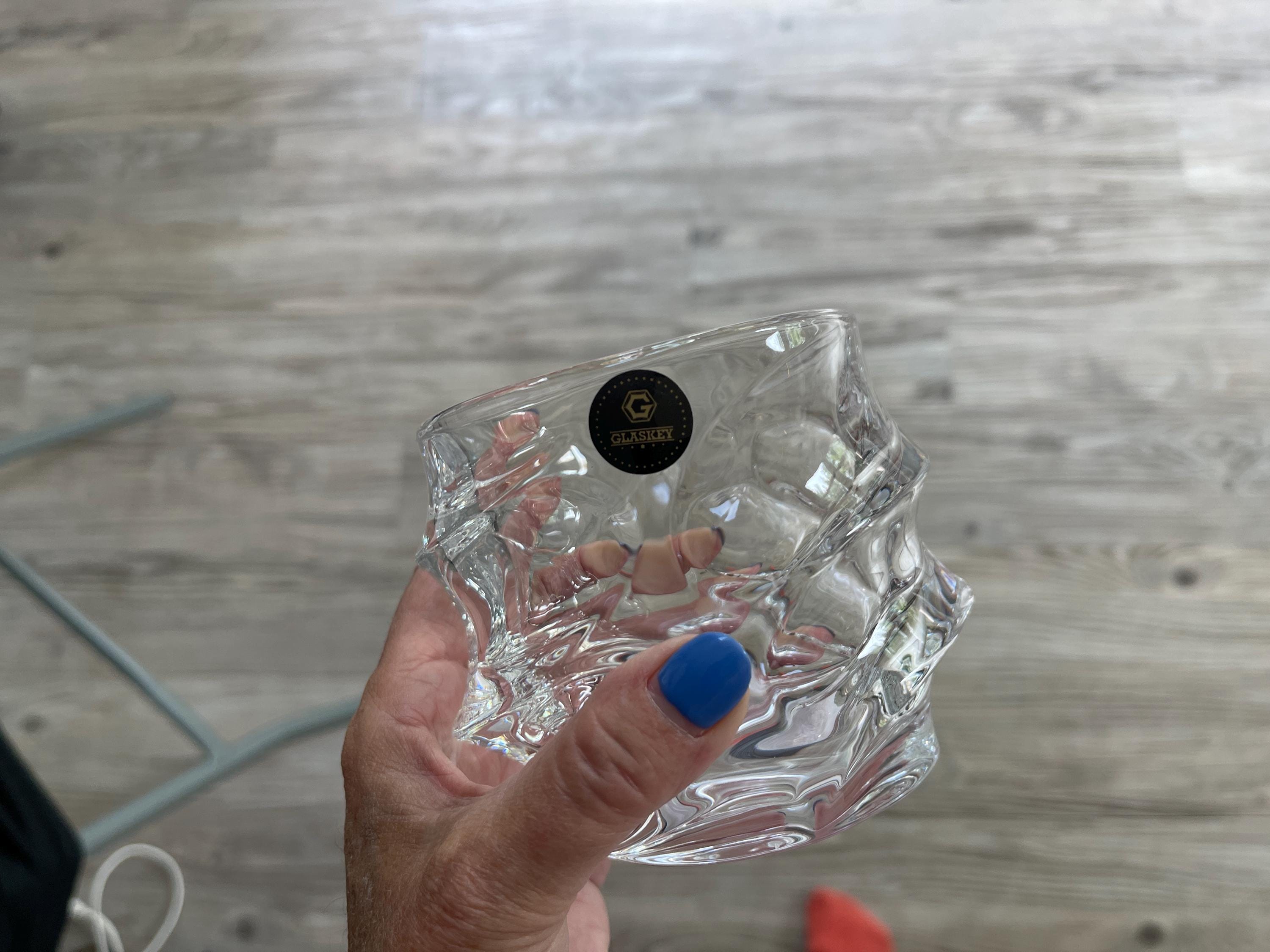 Sexy Storm Japanese Crystal Whisky Glass Set 2 Lowball Rocks