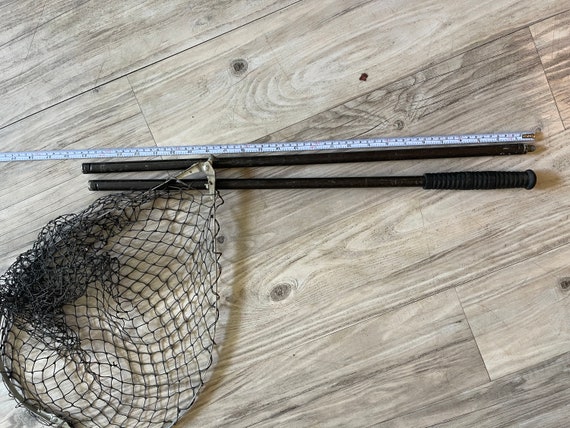 ANTIQUE VINTAGE Collapsible Fishing Net Unique From Atlantic Canada Estate  67 Inches Extended -  Canada