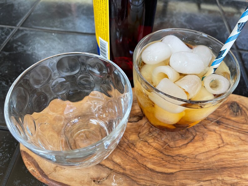 Classic Dimple Broadway Style Set 2 Lowball Whiskey Rocks Glasses Retro ...