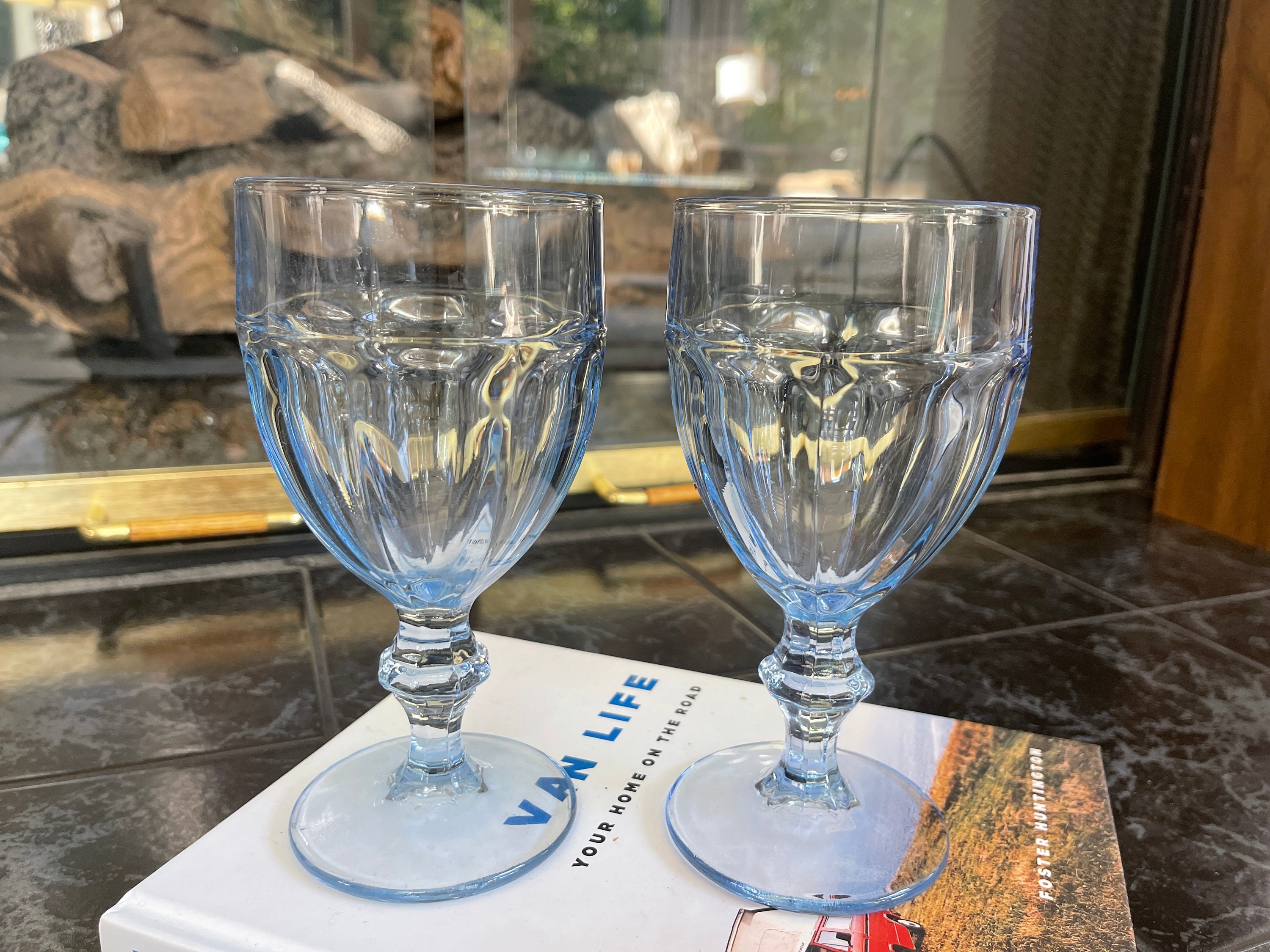 Libby Gilbraltor Dusky Blue, Iced Tea Glasses, Set of 6 – Frances