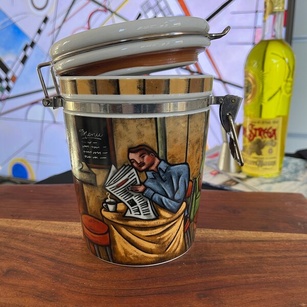 Vintage Coffee Canister Airtight Etsy