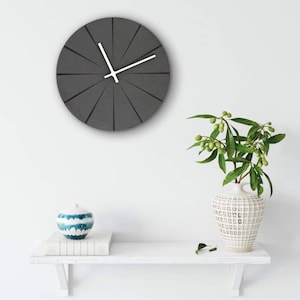 Silent retro living room wall clock made of wood black white MDF wall clocks
