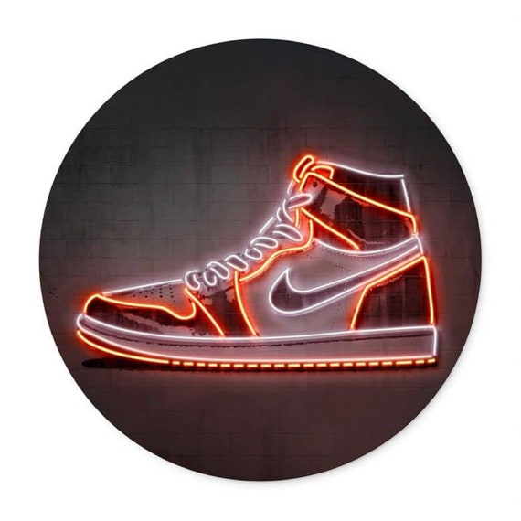 Nike Sneaker Poster rond de basket-ball avec panneau lumineux sans