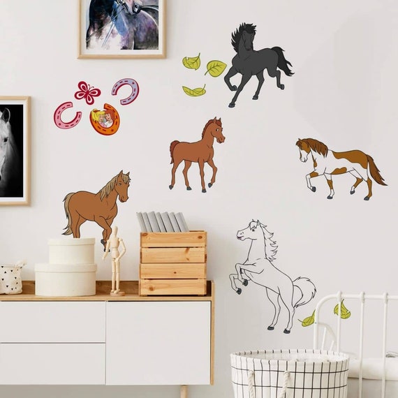 Bibi & Tina Wandsticker großes XXL Wandbild Aufkleber Pferde Set