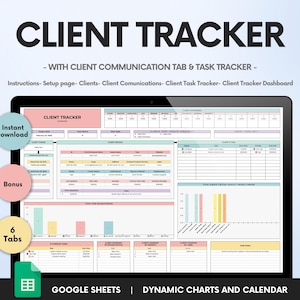 Client Followup Spreadsheet Client Tracker Dashboard Client Google Sheet Tracker Customer Tracking SPREADSHEET Client Information Book