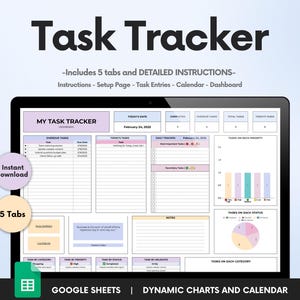 Task Tracker Spreadsheet Template Task Tracker Team for Work Google Sheets Template Daily Tasks To Do Google Sheets Task Organizer Template