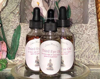 Third Eye Oil | Empath Oil | Amethyst | Psychic Protection | Intuition Oil | Psychic Power | Third Eye Chakra | Divination Tool