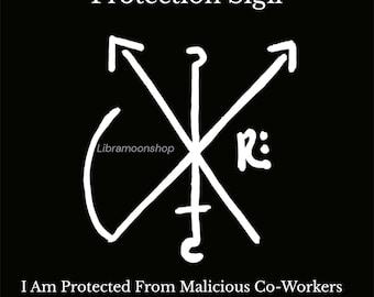 Sigilo de protección para el trabajo / Compañeros maliciosos / Hechizo / Libro de las Sombras / Herramientas de altar / Magia artesanal (Descarga PDF)