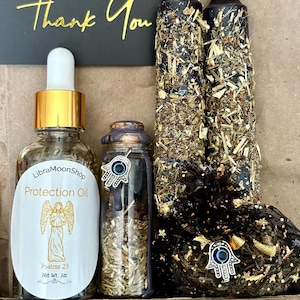 Witches Protection Kit | Protection Candle | Black Protection Candle | Protection Oil | Return To Sender | Protection Spell Jar | Stay Away