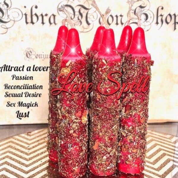 2 Love Spell Candles | Red Love Drawing Candle | Attraction Spell | Love Come To Me | Reconciliation Candle | Come Back To Me | Desire me