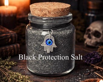 Black Protection Salt | Witches Salt | Remove Negative Energy | Ritual Black Salt |