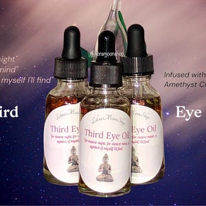 Third Eye Oil | Empath Oil | Amethyst | Psychic Protection | Intuition Oil | Psychic Power | Third Eye Chakra | Divination Tool