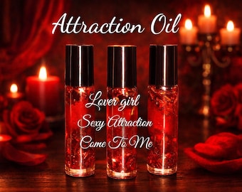 Attraction Conjure Oil Roller Bottle | Love, Lust, Magnetic Energy | Come to me Ritual Oil | Seduction, Confidence Spiritual Perfume Oil