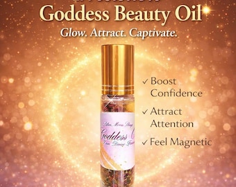 Goddess Beauty Oil Roller Bottle For Confidence and Attraction | Feminine Energy Ritual Oil | Glow Up, Self Love, Allure,  Enchantment Oil