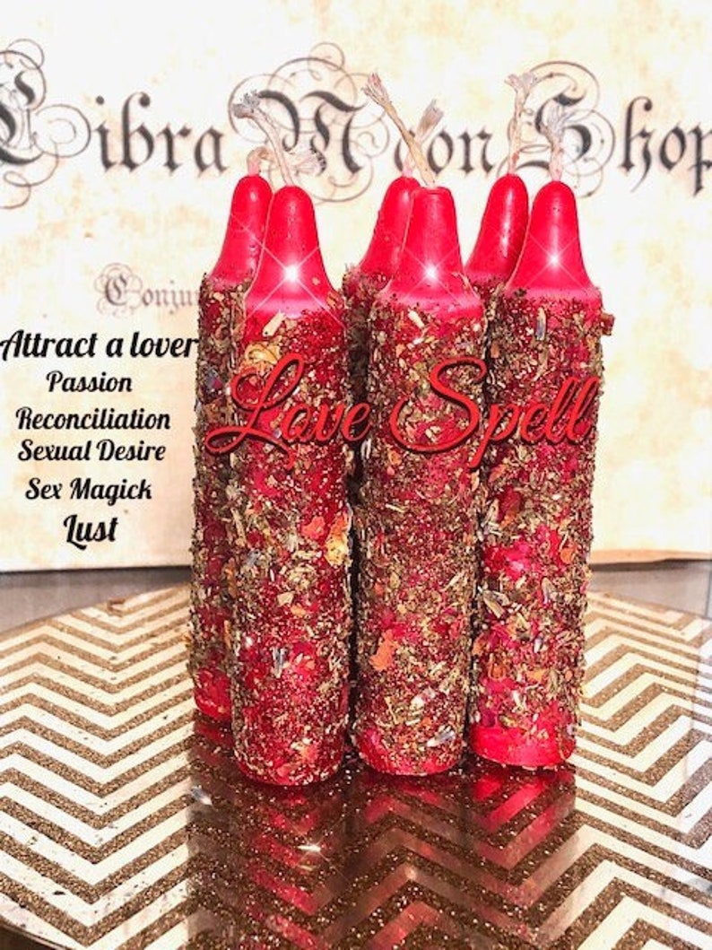 2 Love Spell Candles Red Love Drawing Candle Attraction Spell Love Come To Me Reconciliation Candle Come Back To Me Desire me image 1