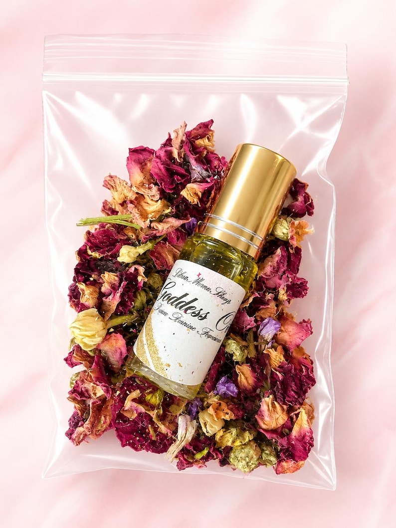Goddess Beauty Oil Roller Bottle For Confidence and Attraction | Feminine Energy Ritual Oil | Glow Up, Self Love, Allure, Enchantment Oil image 4