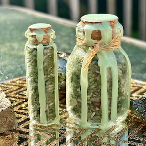 Personalized Green Money Rice Jar | Money Bowl | Hoodoo Money Rice | Prosperity Rice | Money Spell Jar | Money Rice Spell Jar | Money Jar