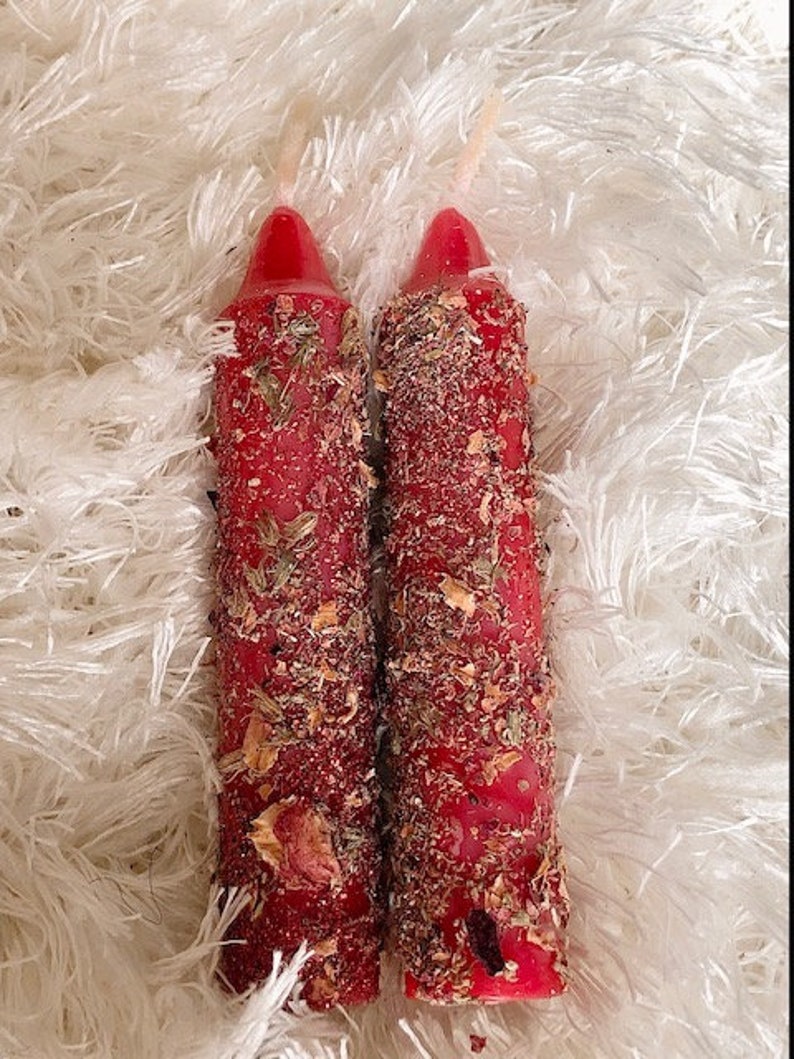 Red Dressed Spell Candle Love Spell Candle Romance Candle Etsy