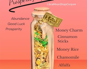 Handcrafted Money Spell Jar | Abundance | Prosperity Jar  | Good Luck | Money Candle | Intention Jar | Money Charm