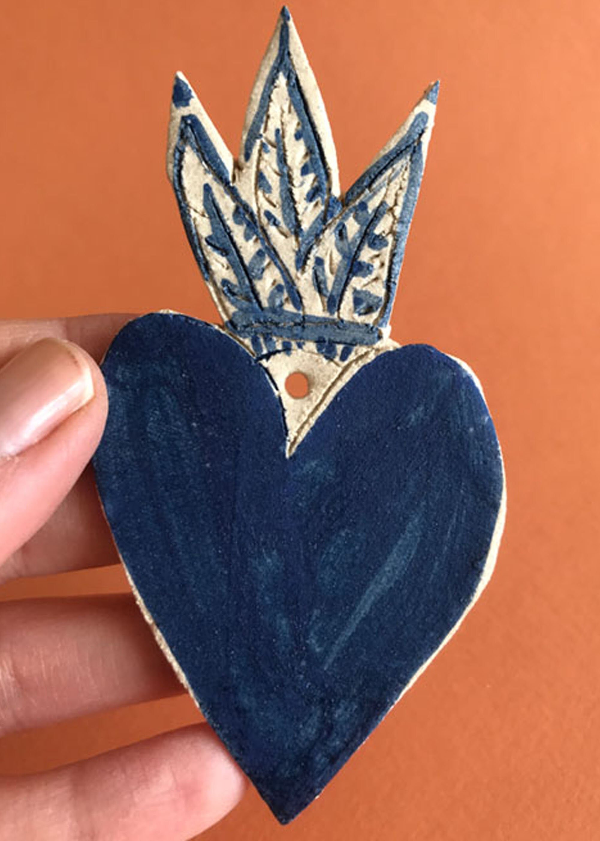 Petit Coeur Bleu Mat